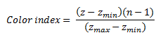 Mapping z-coordinate to palette